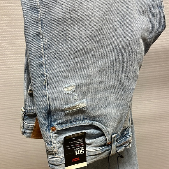 Levi 501® Skinny Women's Jeans Rock This Way - Medium Wash No Stretch - Picture 7 of 7